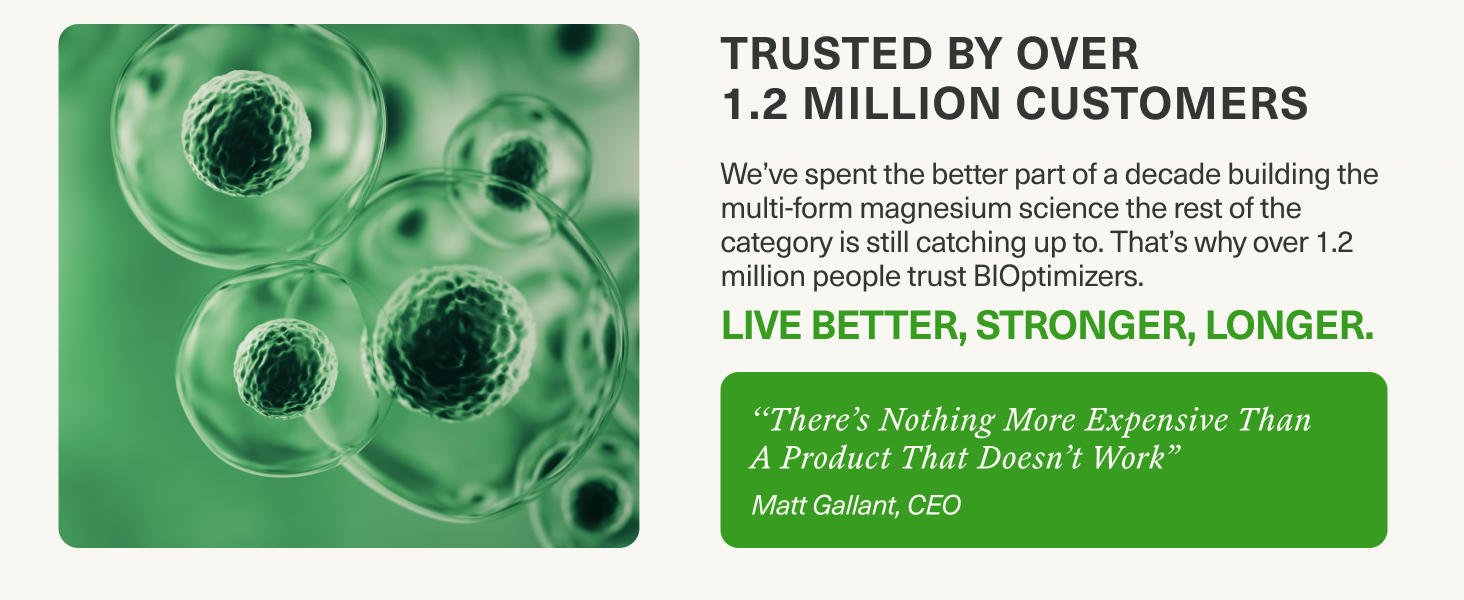 BIOptimizers Magnesium Breakthrough 500mg, 7 Forms of Magnesium 30 Capsules