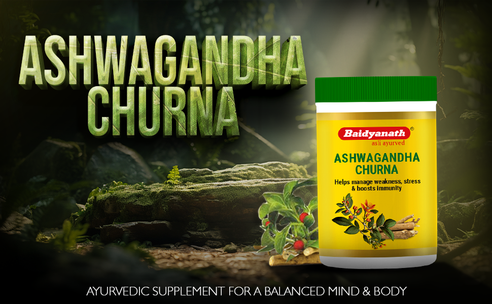 Baidyanath Ashwagandhadi Churna - Made with Ayurvedic Herbs to Combat General Debility - 100g (Pack of 2)