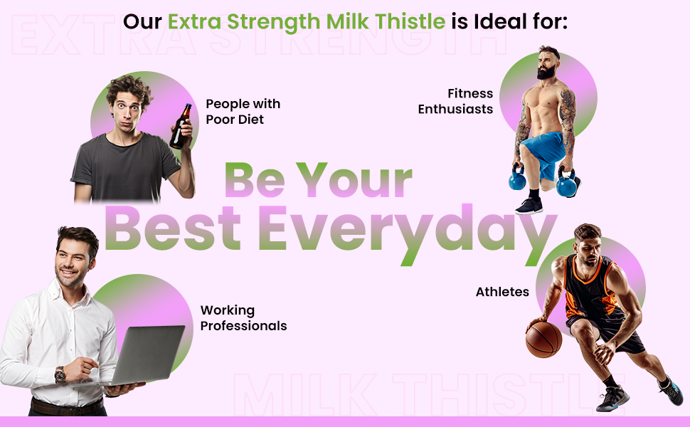 NATURYZ Extra Strength Milk Thistle 1400mg Fatty Liver detox supplement | Supports Liver Health & Natural Detox | Standardized for Silymarin | Maintain Liver Function & Antioxidant Balance | 60 Veg Tablets