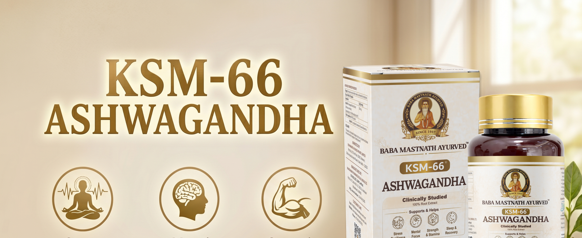 KSM-66® Ashwagandha Capsules 500mg | KSM 66 Ashwagandha Root Extract Standardized to 5.1% Withanolides | Stress, Sleep, Calm Focus, Recovery & Energy Support | 60 Veg Capsules