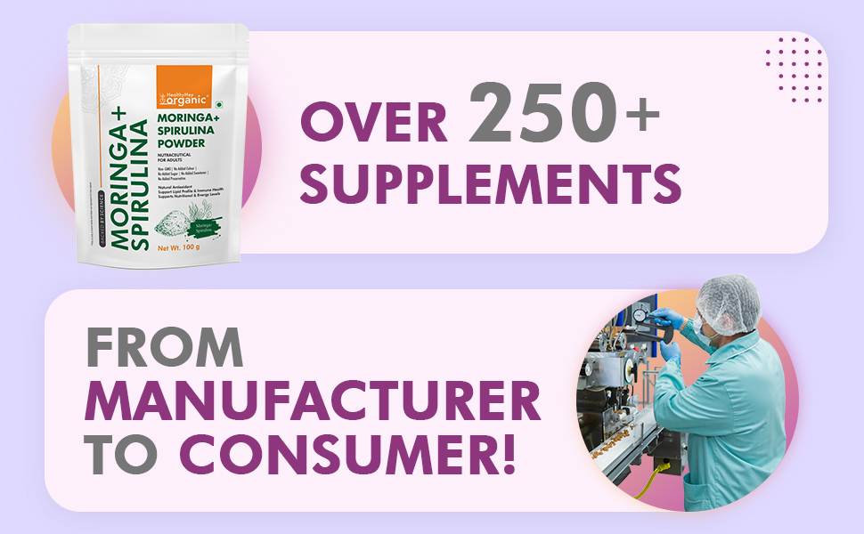 Moringa + Spirulina Powder - 100g
