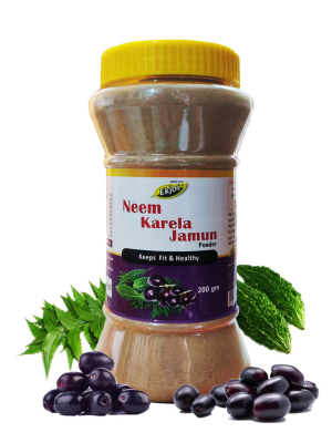 Herbals Neem Karela Jamun Powder | Maintaining Blood Sugar Levels | 100% Natural - No Added Sugar (200gm)
