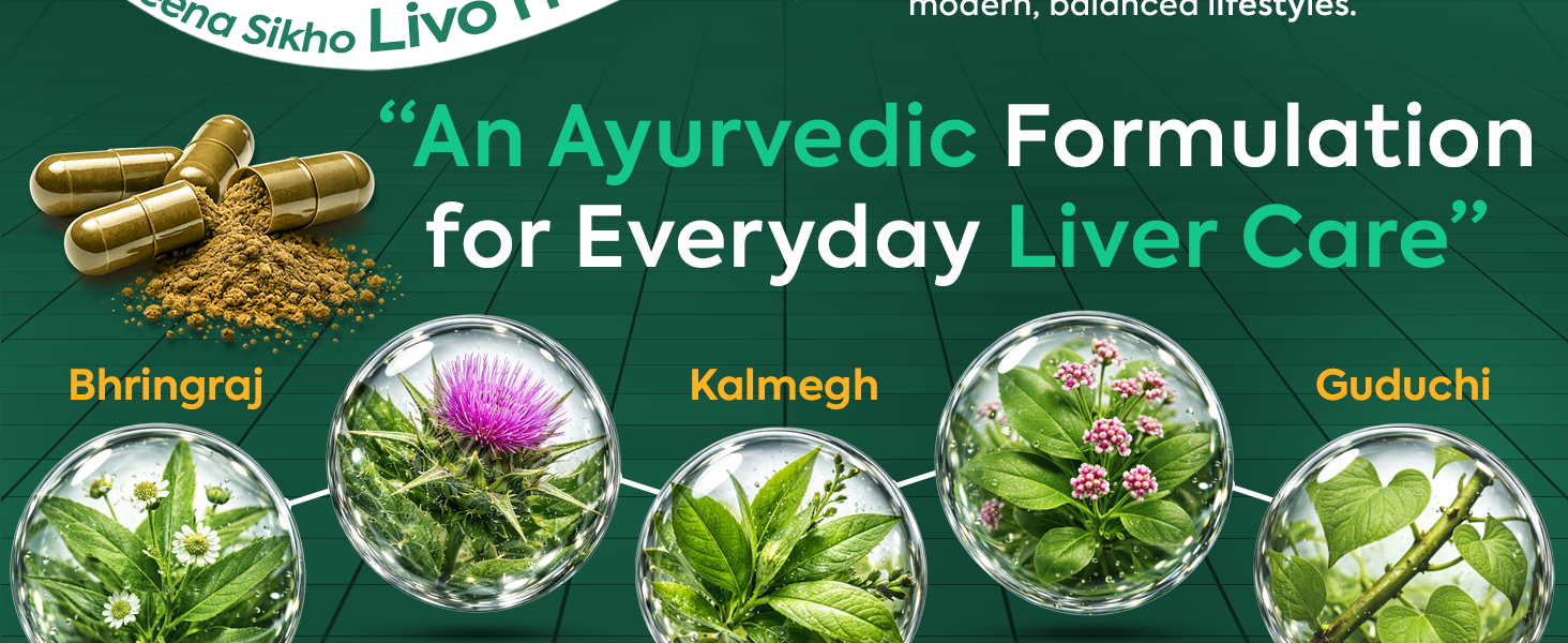 Jeena Sikho Livo Herb Shield | Ayurvedic Herbal Capsules with Kalmegh, Kutki & Guduchi | Herbal Supplement for Daily Use | 60 Capsules