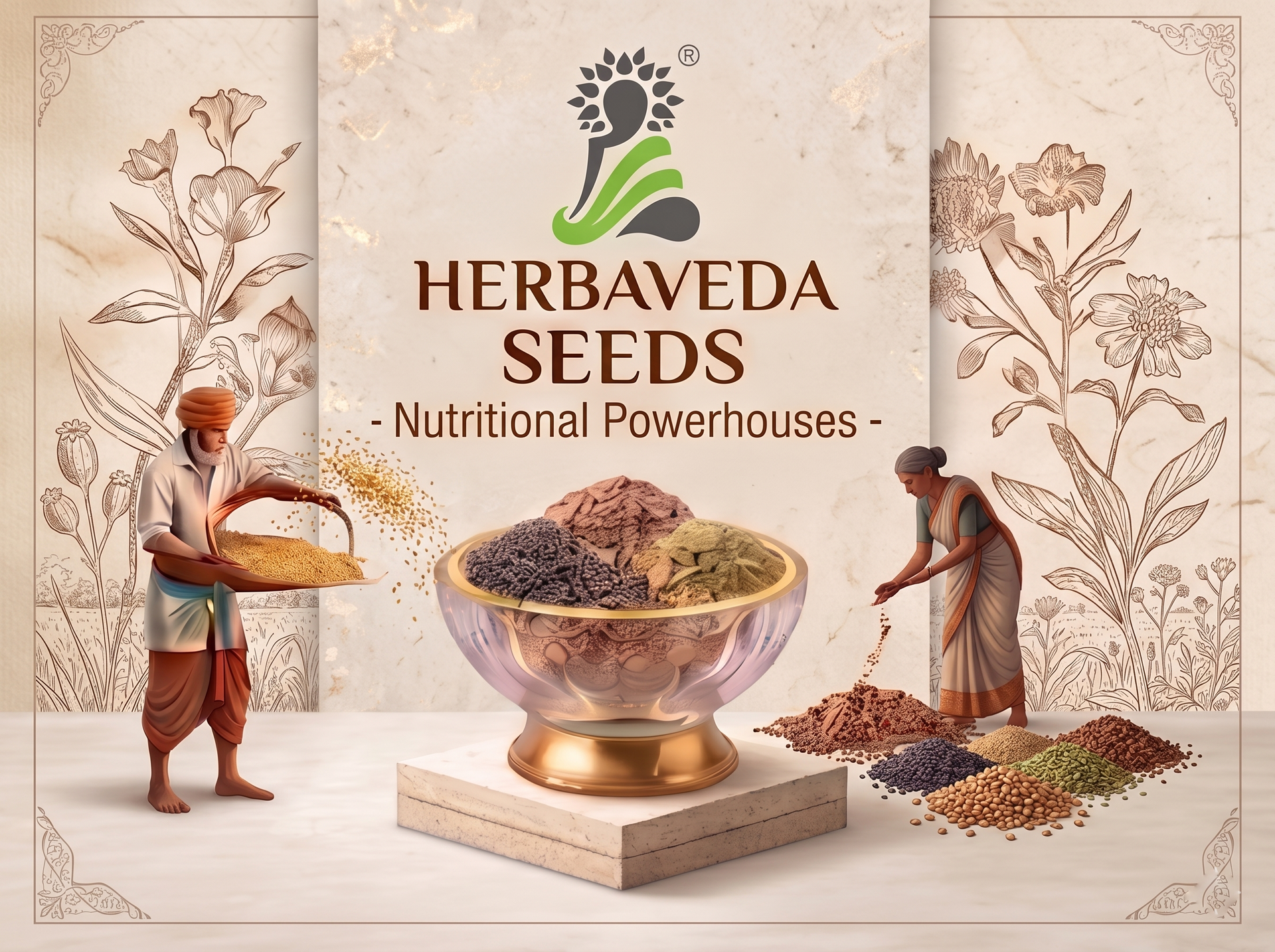 Herbaveda Gokhru Bada (Gokshura) 500g - Pure Tribulus Terrestris Whole Seeds for Men's Wellness, Natural Stamina Traditional Herbal Support, Energy, Vitality & Active Lifestyles