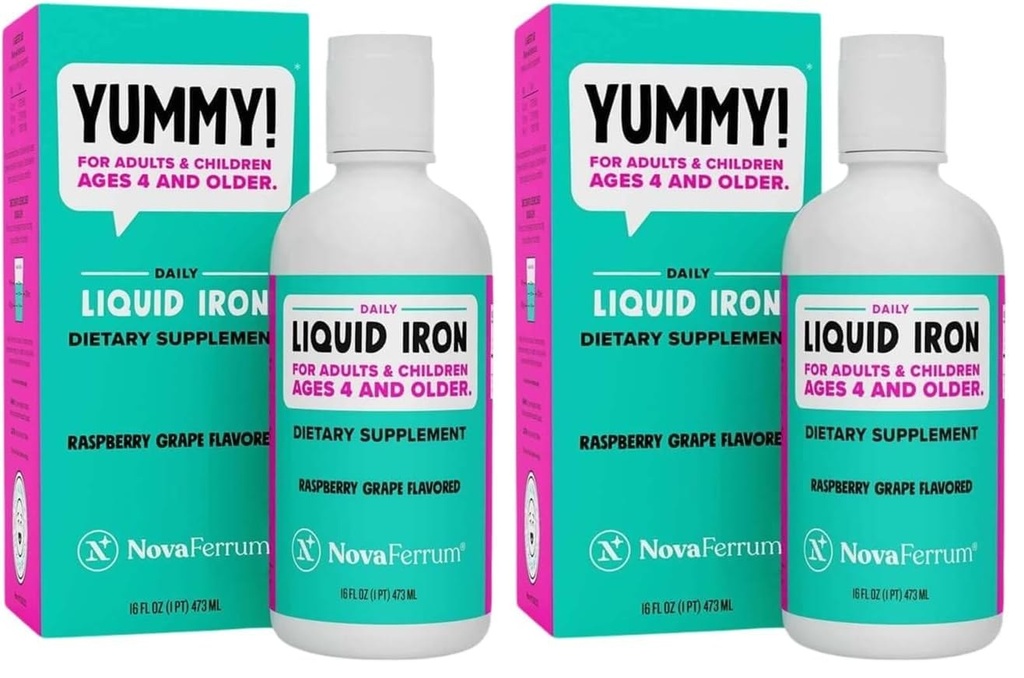 NovaFerrum Yummy | Pediatric Drops Liquid Iron Supplement for Infants and Toddlers | Liquid Iron for Kids | 15mg of Iron