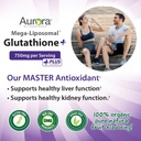 Vida Lifescience Aurora Nutrascience Mega Liposomal Glutathione, 750 mg, and Vitamin C, 3,000 mg, Immune Support and Antioxidant Bundle 5
