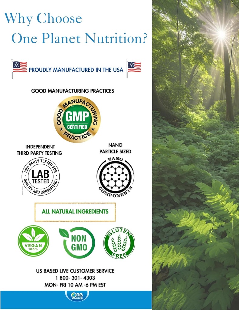 One Planet Nutrition Nano Shilajit Powder 8 oz (454 Servings), 40-60% Fulvic Acid, Nano for Enhanced Absorption, Supports Overall Wellness, Non-GMO, Vegan, Gluten Free 4