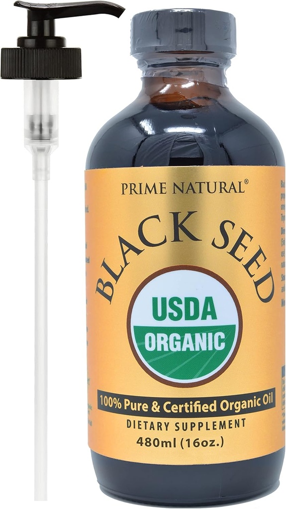 PRIME NATURAL Organic Black Seed Oil & Organic Castor Oil - 2 Oil Bundle - USDA Certified - Cold Pressed, Virgin, Unrefined, Vegan, No Preservatives 3
