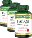 Nature's Bounty Fish Oil 1000 mg, Odorless, 120 Coated Softgels (Pack of 3) 3