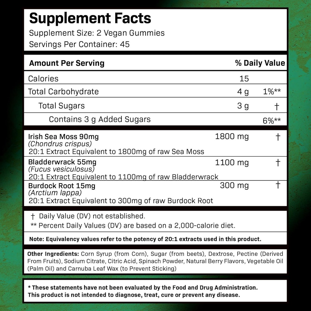 WELLNESS LABSRX Digestive Enzymes Capsules with Sea Moss Gummies 4