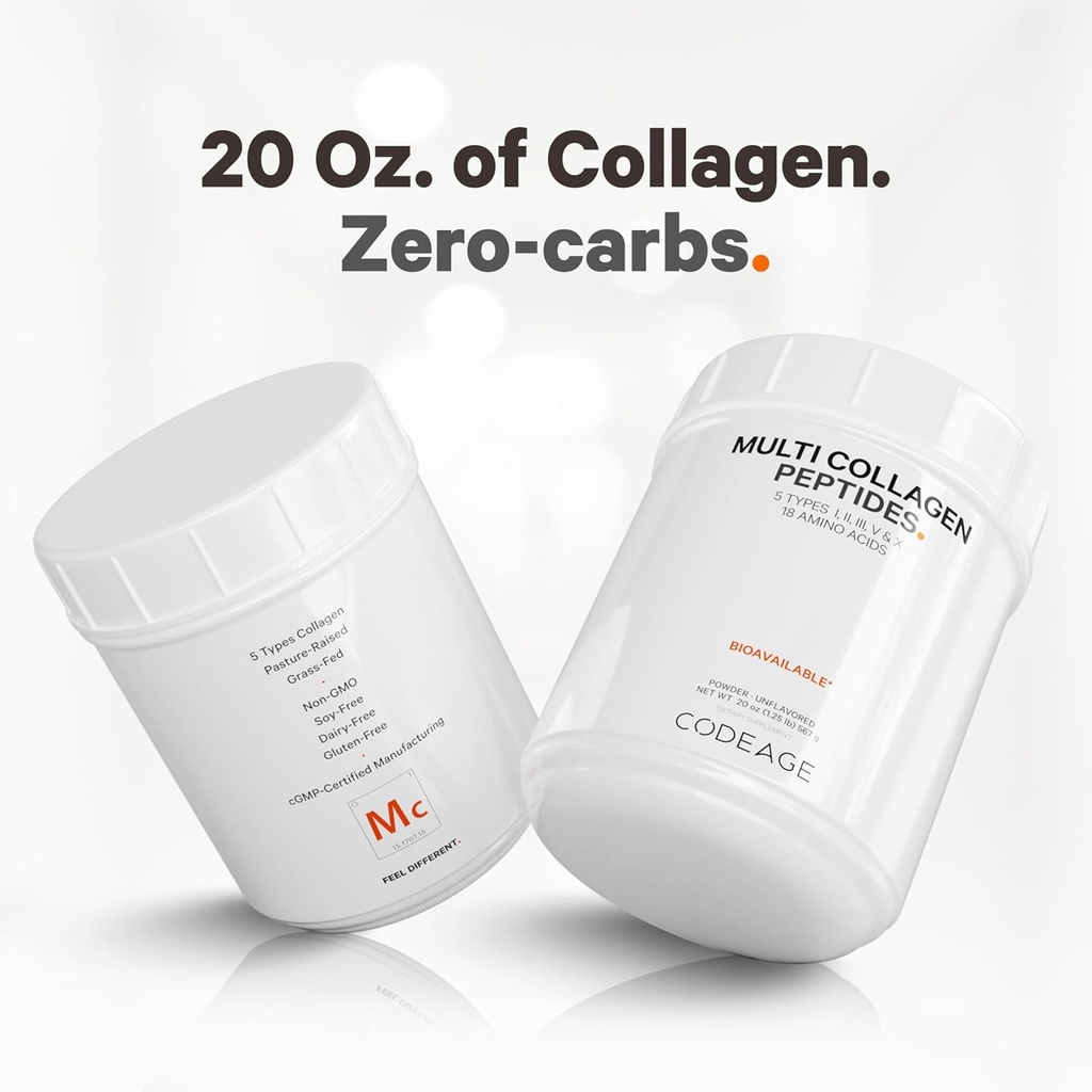 Codeage - Multi Collagen Protein + SBO Probiotics 50 Billion CFU Bundle 6