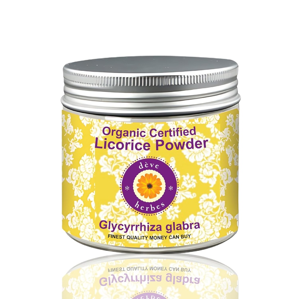 Deve Herbes Pure Licorice/Liquorice Powder (Glycyrrhiza glabra) Natural Therapeutic Grade for Skin and Hair - 50gm(1.76 oz) 2