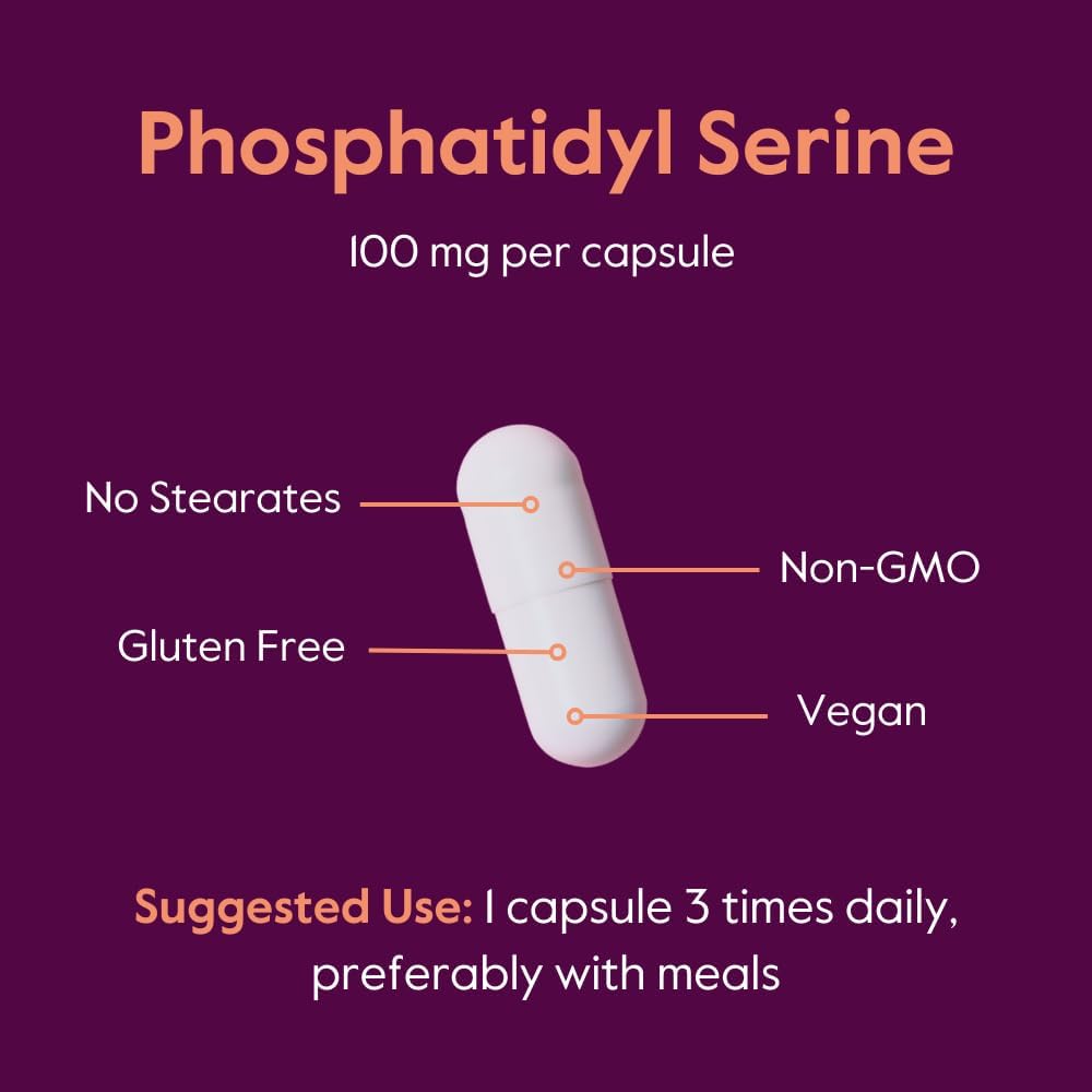BESTVITE Phosphatidylserine 100mg per Capsule (240 Vegetarian Capsules) (120x2) with Sharp-PS® Green - Patented and Clinically Tested - Stearate Free - Soy Free - Gluten Free - Vegan - Non GMO 6