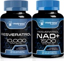 WELLNESS LABSRX Resveratrol Capsules 10000 - NAD+ Supplement Capsules 1500mg 2
