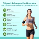 2 Pack Ashwagandha Gummies with L-theanine, Ashwa Root Supplement Gummy for Women Men, 120 Strawberry Flavored Gummies 5