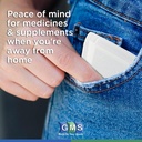 GMS Squeezable Pocket Pill Case - Small, Lightweight Pill Organizer Ideal for Travel - Holds Medicines Securely - Sturdy Design with Easy Fuss-Free Access - Pocket Sized & Discreet 4