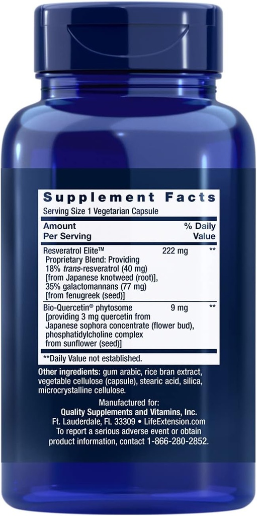 Life Extension Optimized Resveratrol Elite 60 Capsules & Taurine 1000mg 90 Capsules Bundle 4