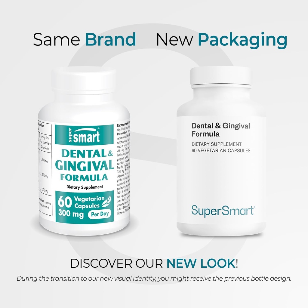 SuperSmart - Dental & Gingival Formula (Patented) - Oral Care Supplement - with TEES-10 | Non-GMO & Vegan - 60 Vegetarian Capsules 3