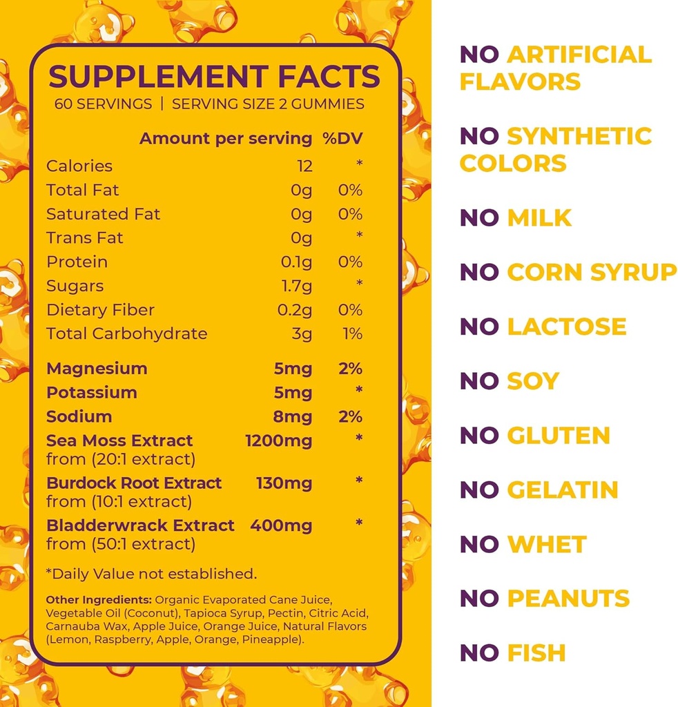 TrueSeaMoss Sea Moss Gummies Pouch & Strawberry Sea Moss Gel 4