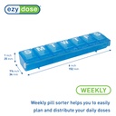 EZY DOSE Weekly (7-Day) Daily Pill Container, Medicine Planner, Vitamin Organizer, Large Locking Compartments Secure Prescription Medication and Prevent Accidental Spilling, Color May Vary, BPA Free 3