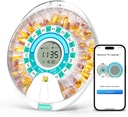 Betife Smart Automatic Pill Dispenser, 28 Compartments Electronic Pill Organizer for any dosage with Light/Sound Alarm, Bluetooth Medication Organizer, Locked Pill Box for Prescriptions and Supplement 2