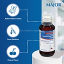 MAJOR Adult Extra Strength Liquid Acetaminophen 500mg - Helps Relieve Pain and Reduce Fevers - Aspirin Free - Cherry Flavor - 8 Fl Oz (1 Pack) 4