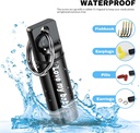 2Pcs Keychain Pill Holder, Personalization Large Capacity Waterproof Travel Pill Organizer Pill Container Custom Small Pill case with Text for Outdoor Camping Travel Gifts (Black) 5
