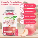 Calcium Gummies 600mg with Vitamin D3, Calcium Magnesium Zinc Gummies for Bone & Immune Support, Calcium Supplement for Women & Men, Sugar Free, Vegan, Peach Flavor, 60 Count 3