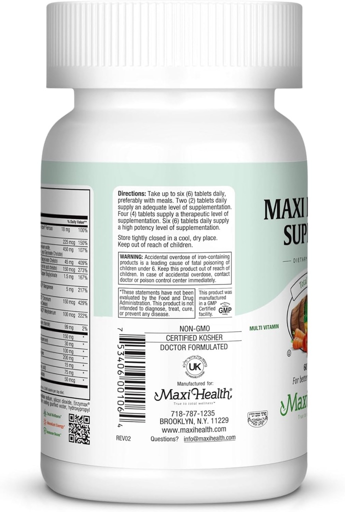Multivitamin for Men & Women – Supreme High Potency Daily Multi with Minerals, CoQ10 & Antioxidants – Energy, Immune Support, Bone, Heart & Wellness – Vitamin A, C, D, E, B12, B6 & Biotin 360 Tablets 5