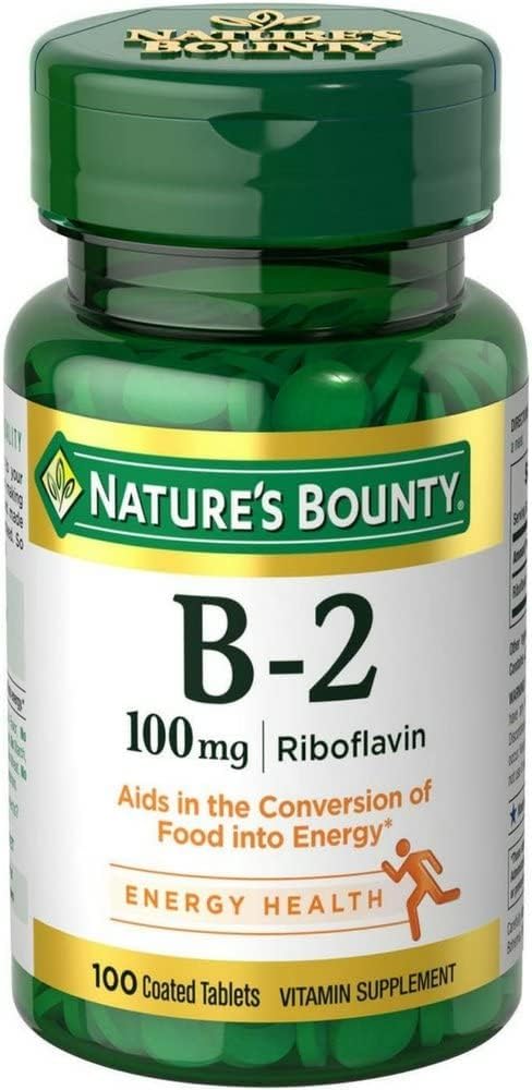 Nature's Bounty Vitamin B-2 100 mg, 100 Tablets (Pack of 6) 6