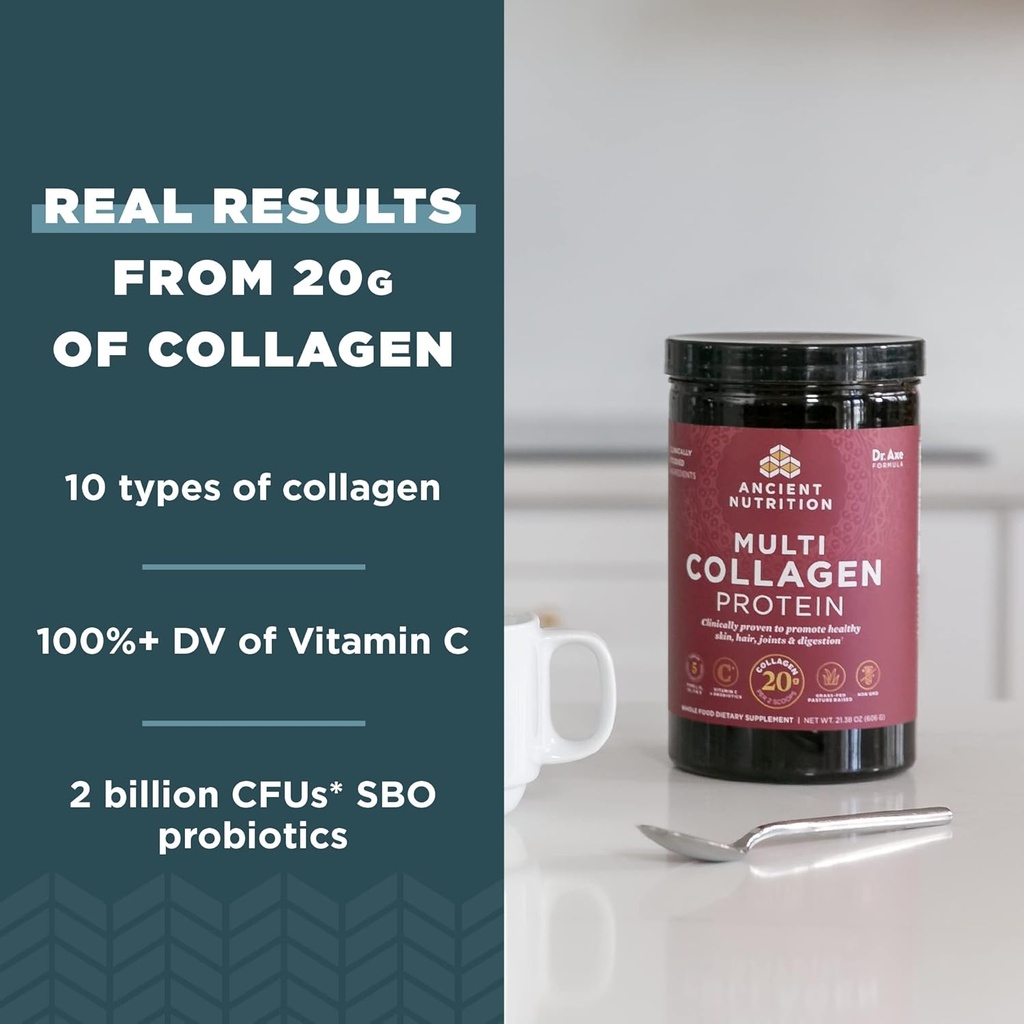 Ancient Nutrition Multi Collagen Capules, 90 Count + Multi Collagen Protein Powder, Unflavored, 60 Servings 6