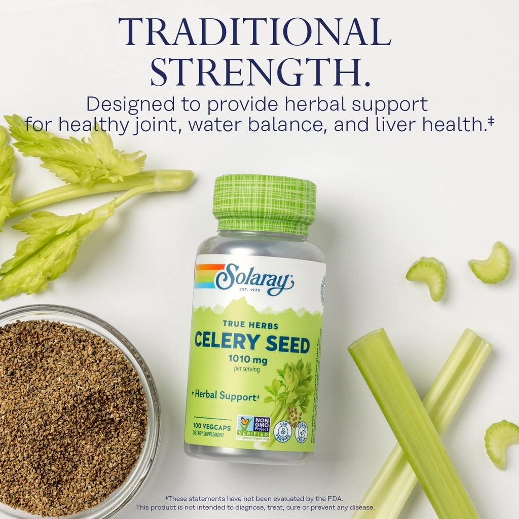 Solaray Celery Seed, 505mg, 100 Vegetarian Capsules 5