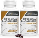 1400 mg Liposomal Glutathione, Superior Absorption Complex Reduced Glutathione Supplement with Vitamin C, Hyaluronic Acid, Master Antioxidant for Liver Detox, Brain, Skin 2