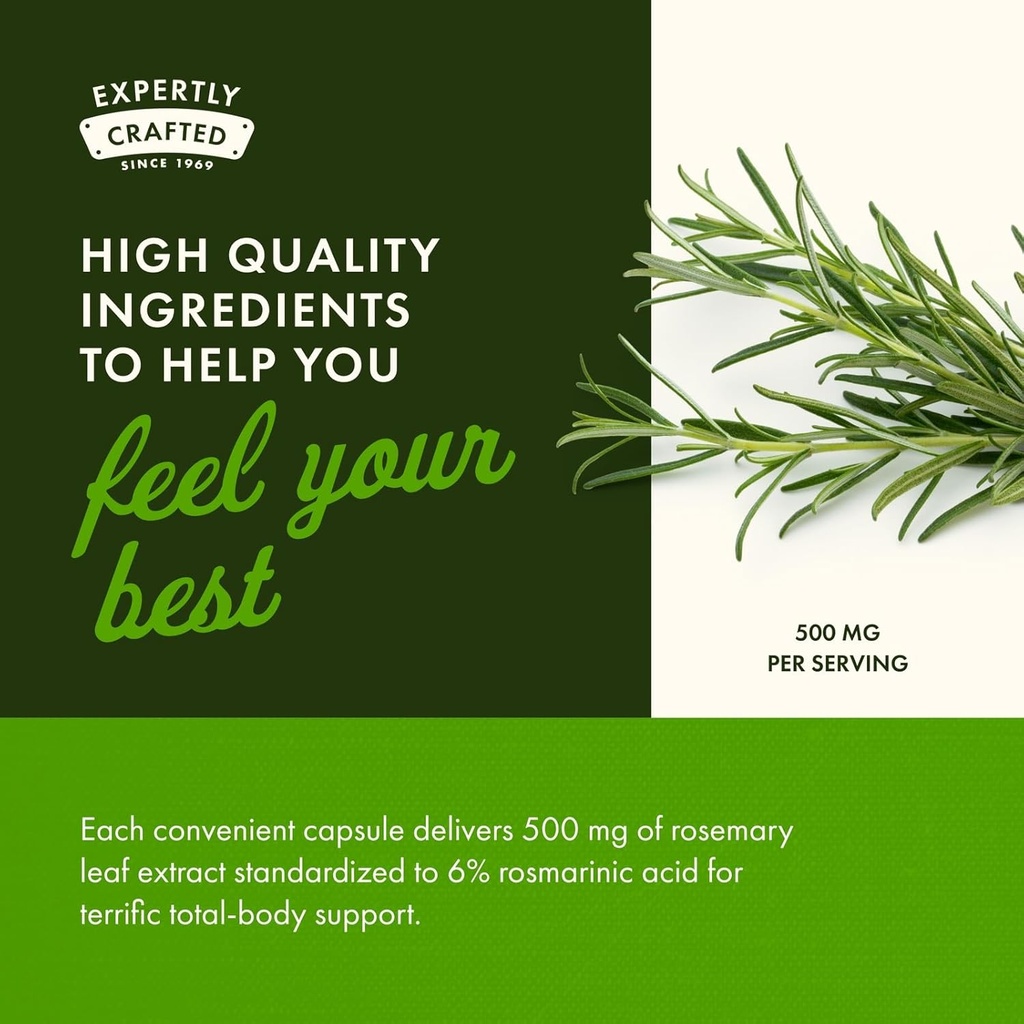 Swanson Rosemary Extract 500 Milligrams 60 Capsules 6