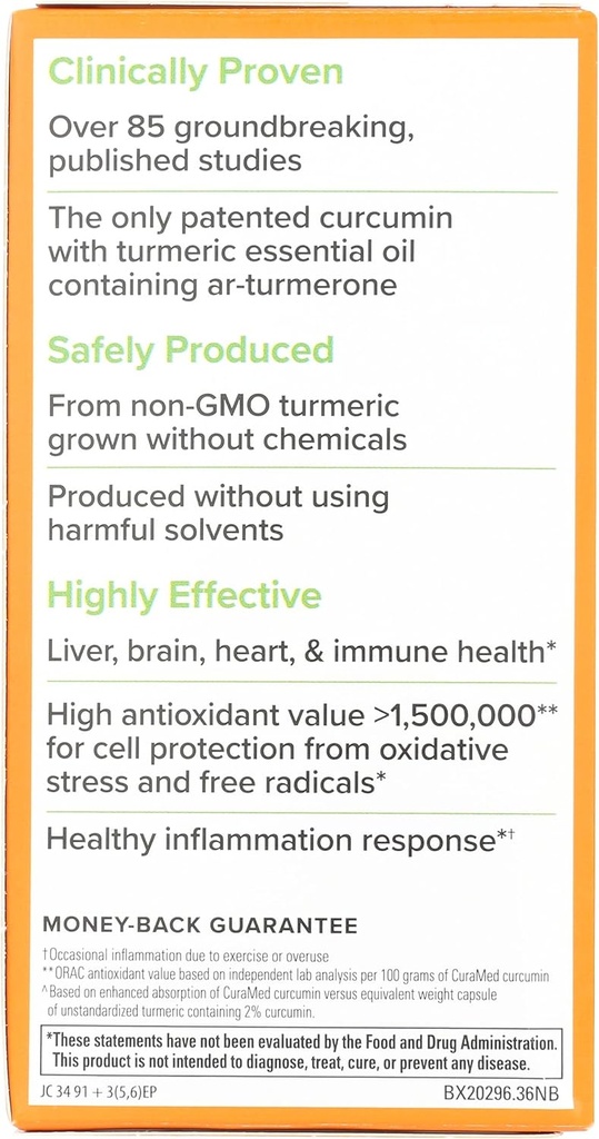 Terry Naturally CuraMed 750 mg - 60 Softgels - Superior Absorption BCM-95 Curcumin Supplement, Promotes Healthy Inflammation Response - Non-GMO, Gluten-Free, Halal - 60 Servings 3