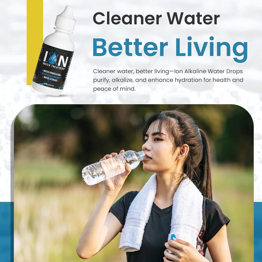 Ion Alkaline Water Drops PH Booster & Water Treatment Drops 6