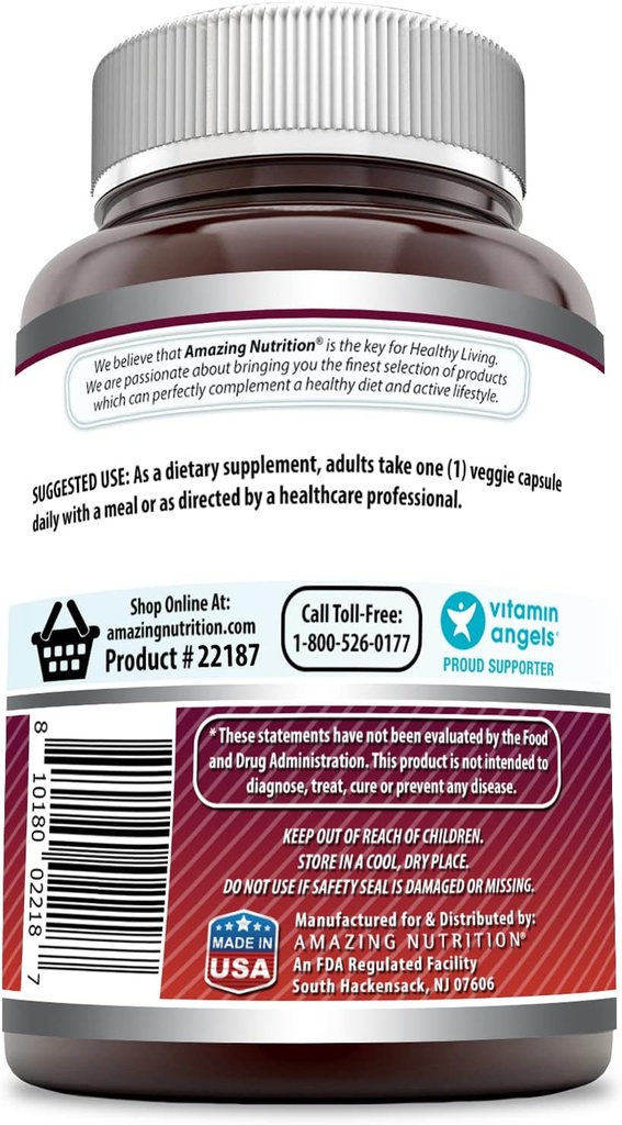 Amazing Formulas Quercetin 500mg 120 Veggie Capsules Supplement - Non-GMO - Gluten Free - Supports Overall Health & Well Being 4