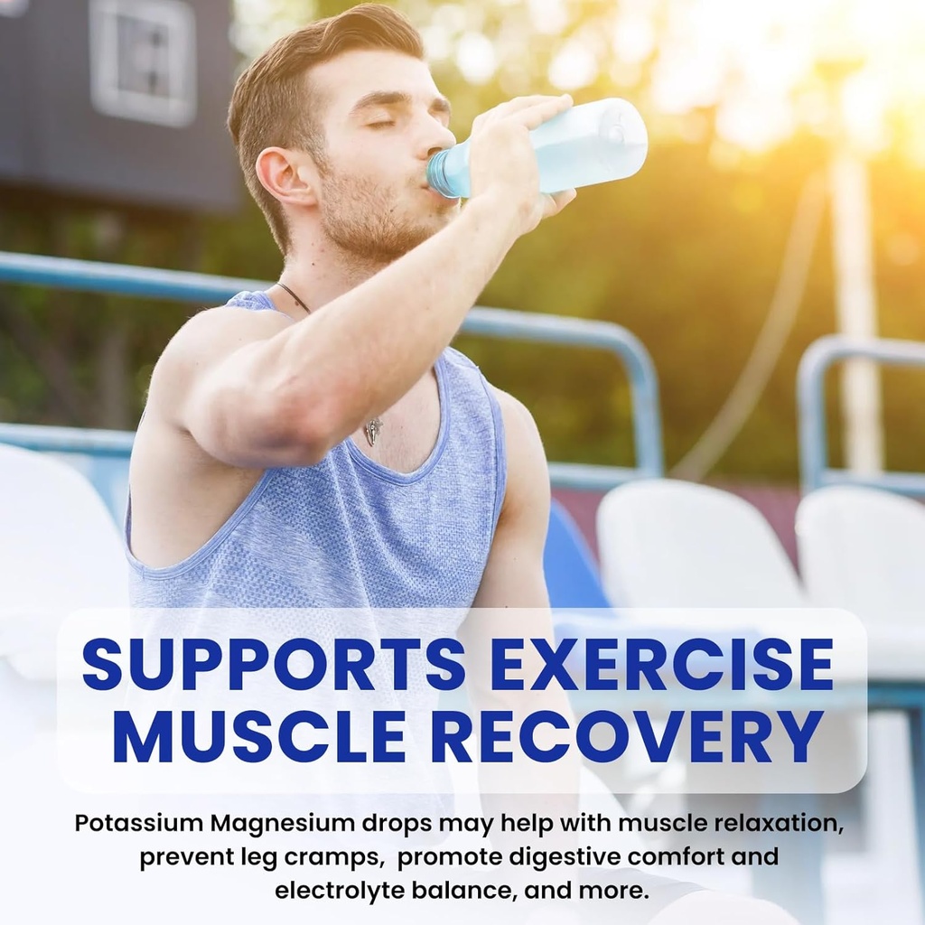 Potassium Magnesium Citrate Supplement, Liquid Magnesium Citrate Drops 500mg with Ashwagandha, Calcium, Zinc, Vitamin D3, B6, B12, CoQ10 - Vegan 2 fl oz Pineapple Flavor 6
