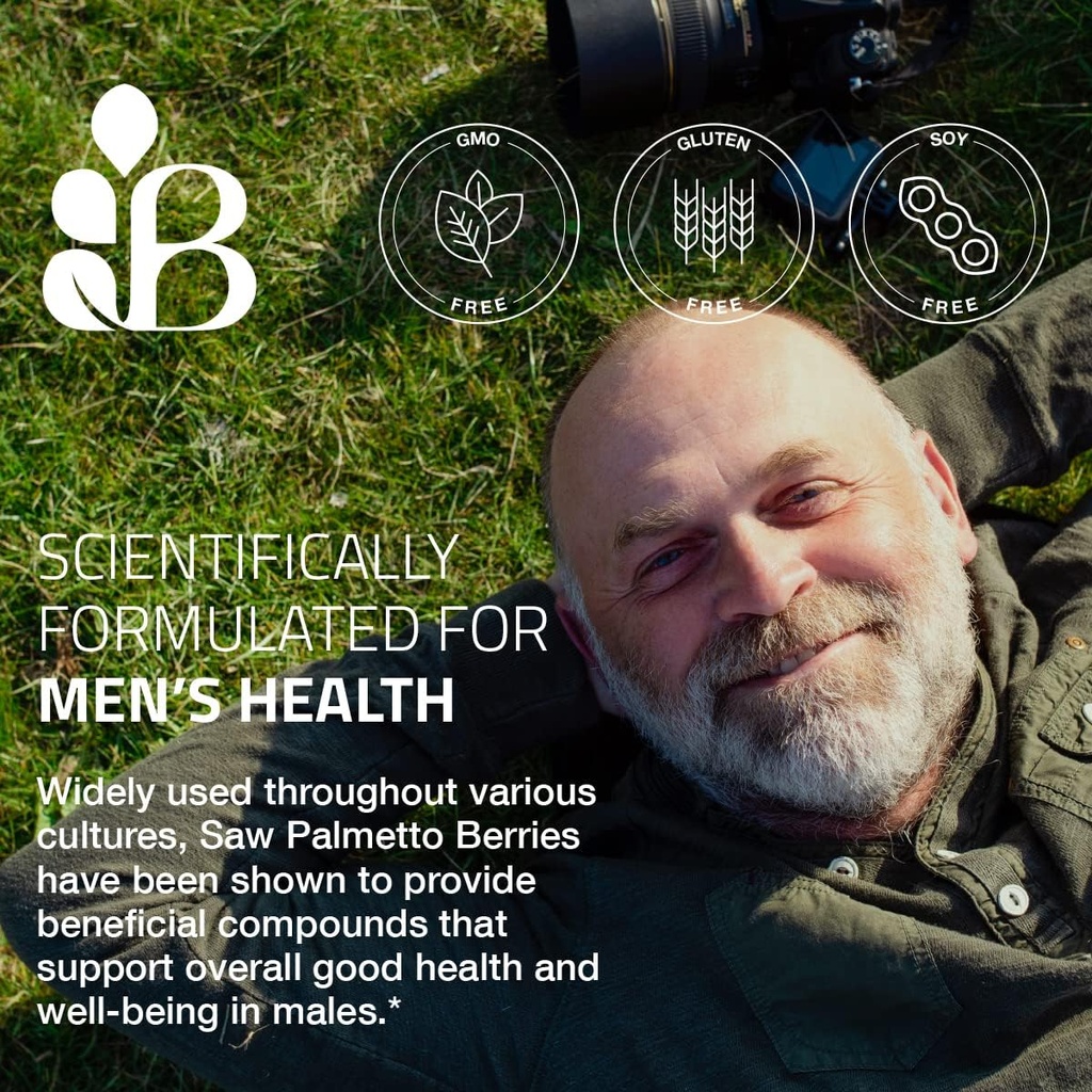 Bronson Saw Palmetto Extra Strength Supports Healthy Prostate Function & Urinary Health Support - Non GMO, 250 Vegetarian Capsules 4