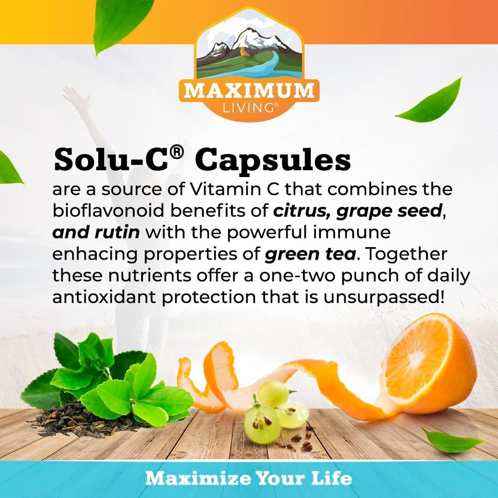 Maximum Living Solu-C with Green Tea, 120 Capsules 4