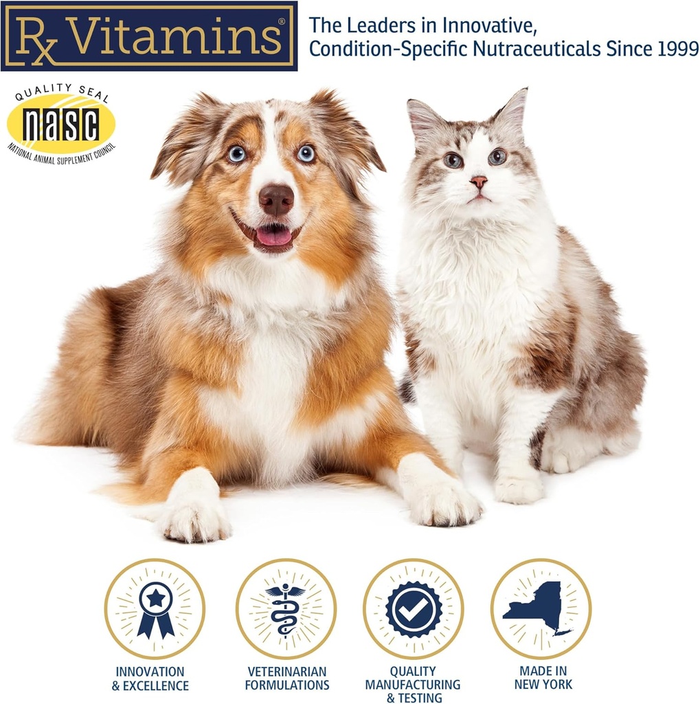 Rx Vitamins Feline Minerals - Mineral Powder with Calcium, Magnesium, Potassium, & Taurine for Cats - Cat Dental Care Plus Immune Support - 8 oz 4