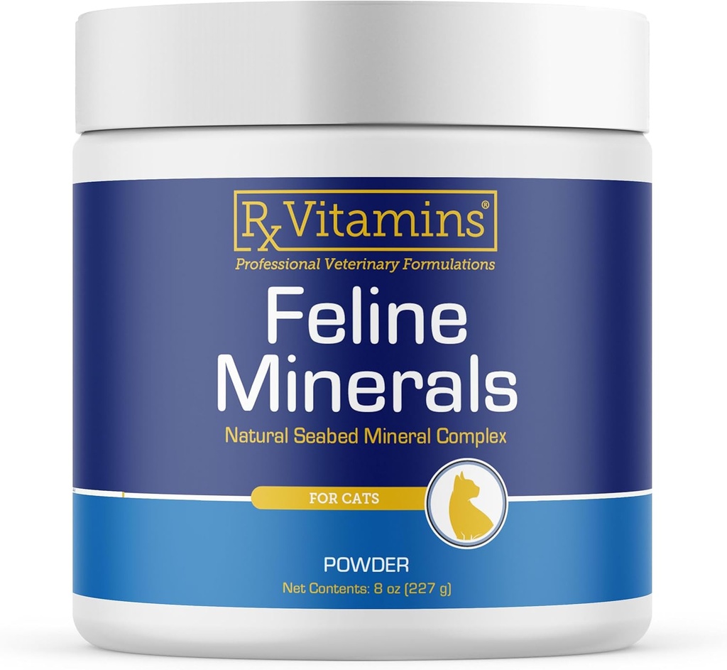 Rx Vitamins Feline Minerals - Mineral Powder with Calcium, Magnesium, Potassium, & Taurine for Cats - Cat Dental Care Plus Immune Support - 8 oz 5