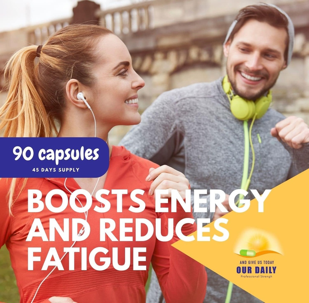 Our Daily Vites Magnesium Potassium Complex 90 Capsules Supplement High Absorption Magnesium Aspartate Oxide Support Vascular Health & Leg Cramp Potassium Aspartate Chloride 6