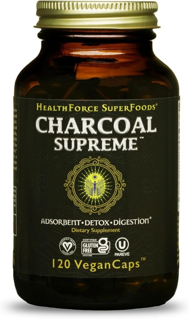 HealthForce SuperFoods Charcoal Supreme - 120 VeganCaps 2