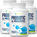 Probiotics for Women & Men, 300 Billion CFU Probiotics from 12 Strains + Organic Prebiotics Blend for Daily Digestive, Immune, Gut, Bloating, Gut Health for Women & Men, Shelf Stable - 180 Capsules 2