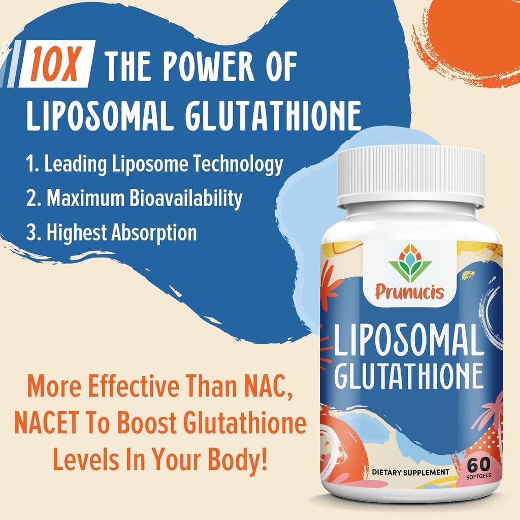 2400MG Liposomal Glutathione, with Vitamin C, Milk Thistle & Alpha-Lipoic Acid, Master Antioxidants, Pure Reduced L-Glutathione - Immune System, Cell Repair, Energy, High Absorption, 180 Softgels 5