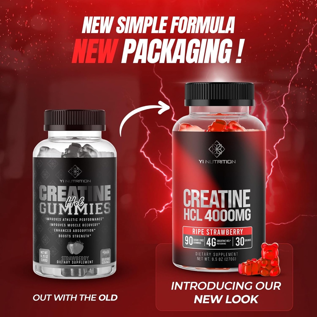 Creatine HCL Gummy - World's First 4000MG Creatine HCL Gummies 90 Count (90 Count) 3