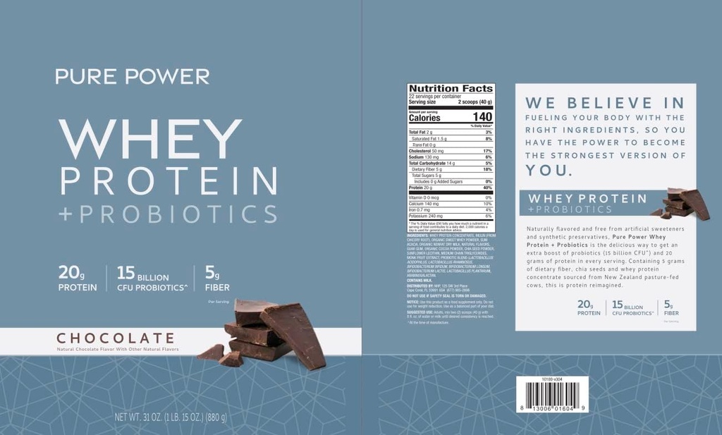 Dr. Mercola Pure Power Protein, Chocolate, 0.5 Ounce 4