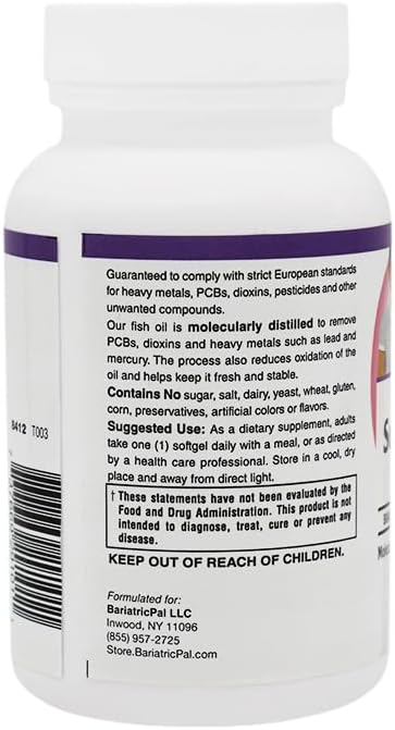 BariatricPal Super Omega-3 Softgels (60 Count) No Aftertaste! 5