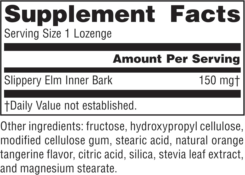 Planetary Herbals Slippery Elm Tangerine Lozenges, Herbal Throat Support, 100 Lozenge 3